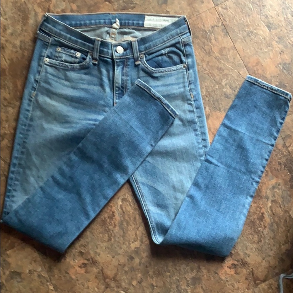 Rag Bone denim skinny jeans Brunswick distressed